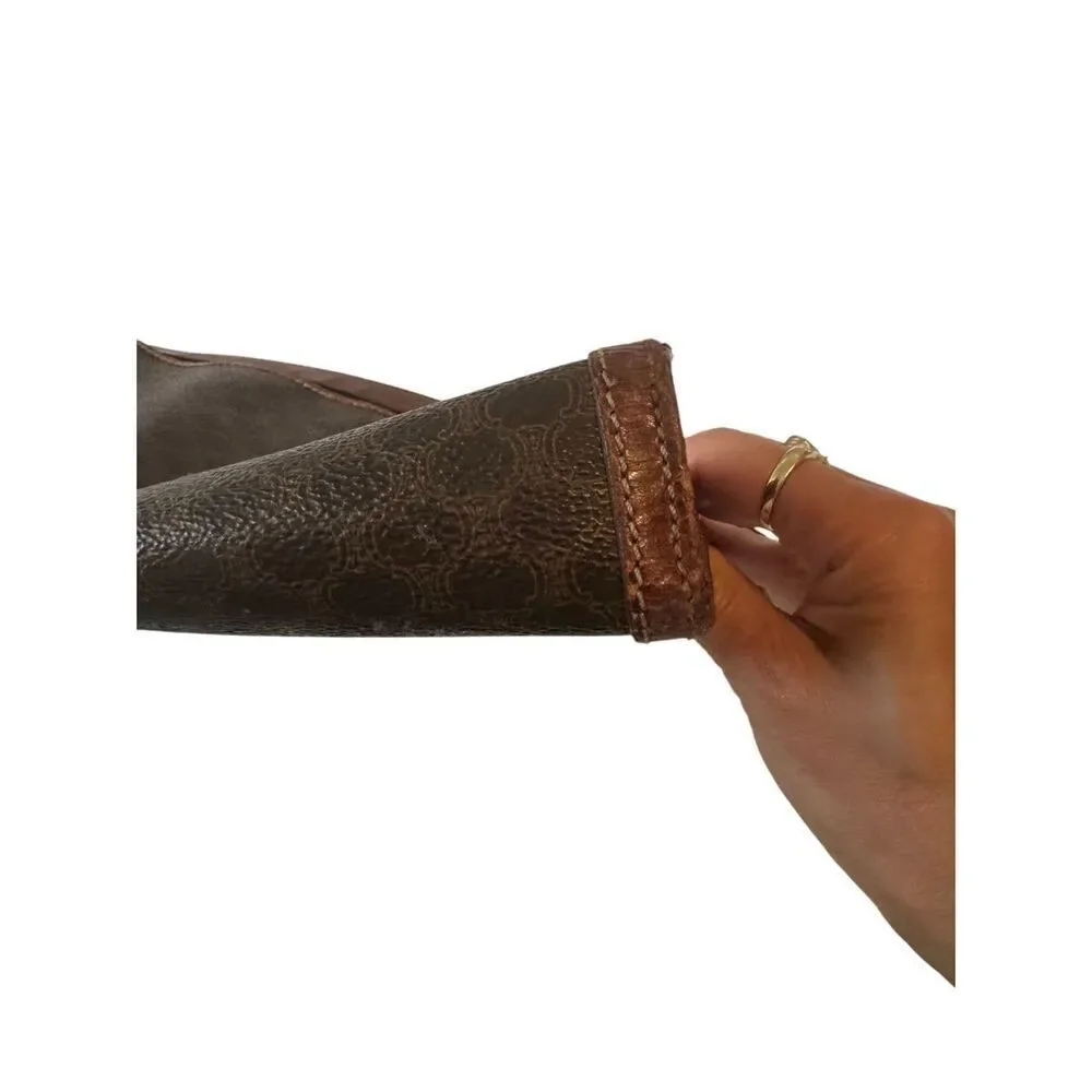 Celine Brown Patterned Toiletry Bag
